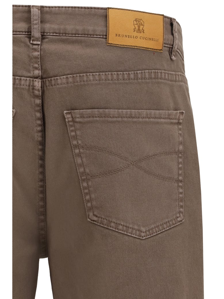 turn-up hem jeans hazelnut by Selfnex