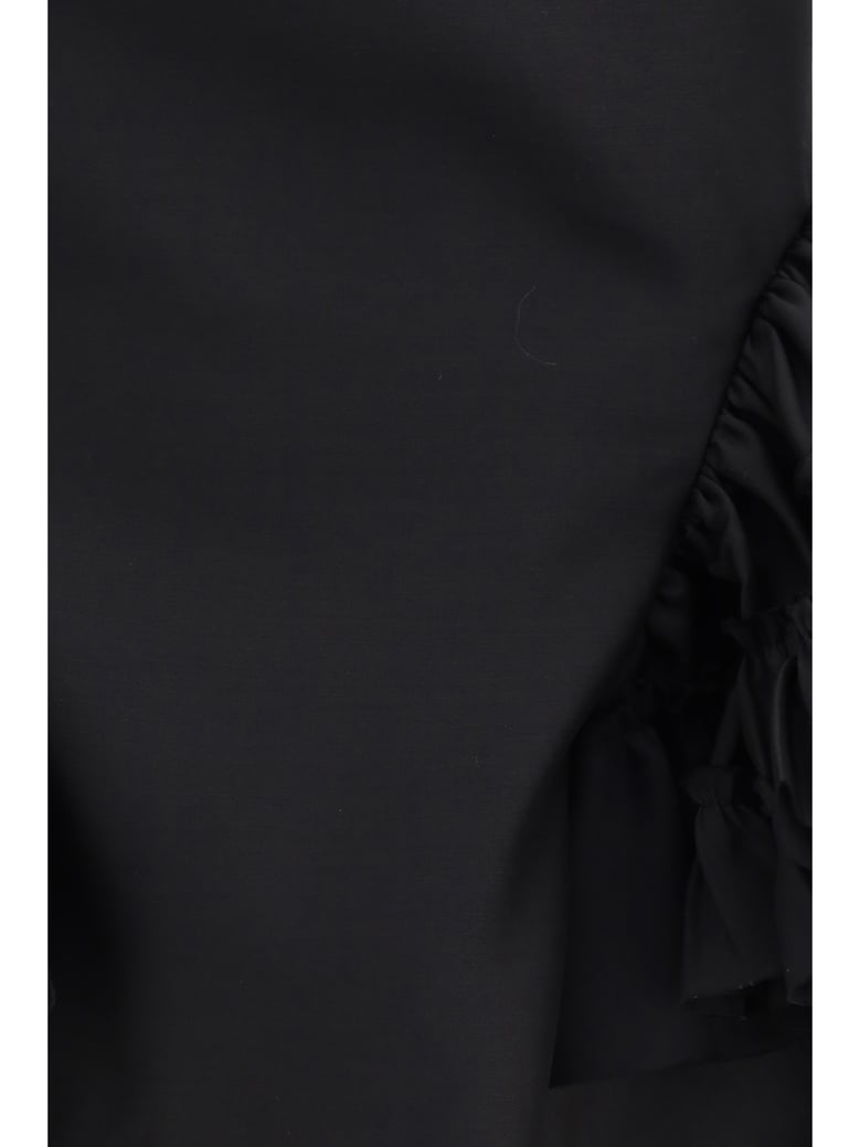 peplum top ruffled black by Selfnex