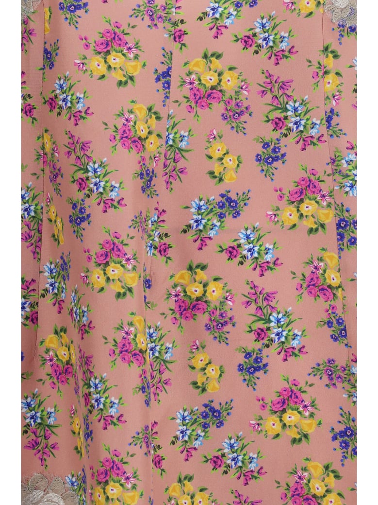 slip dress fiorellini pink silk by Selfnex