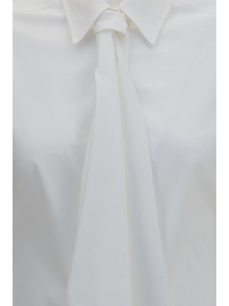 shirt with tie, cotton-blend white by Selfnex