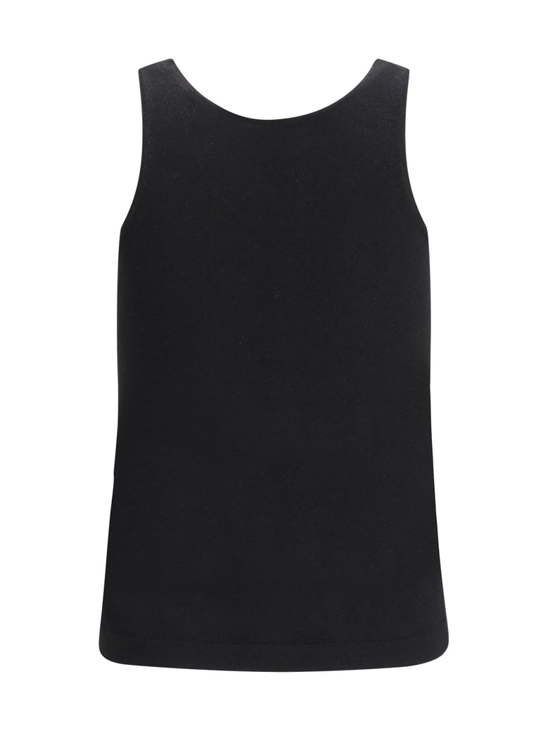 knit tank top black by Selfnex