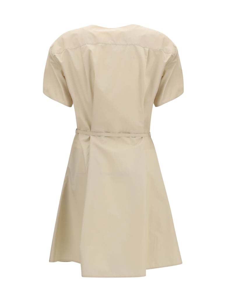 dress cotton poplin light beige by Selfnex