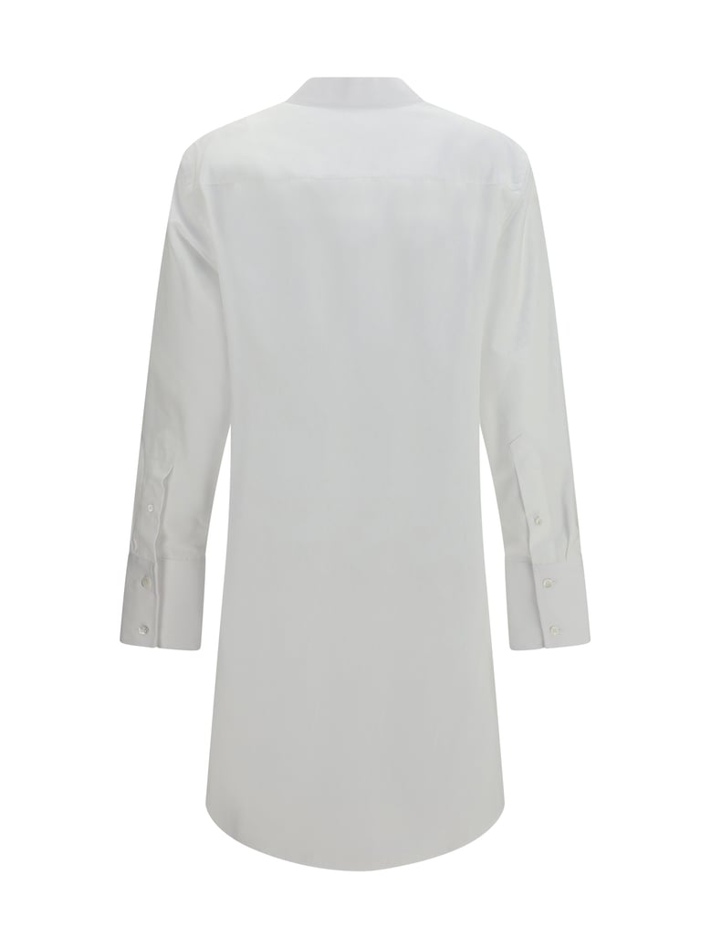 dress raw-edge cotton white by Selfnex