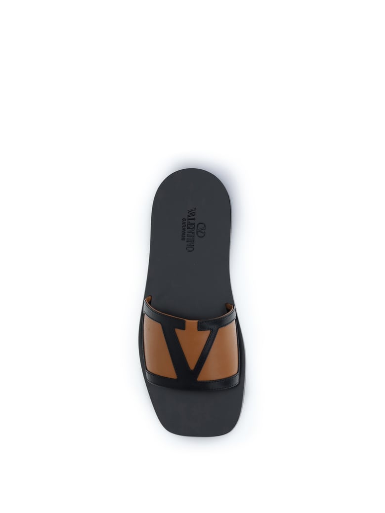 slide sandals viva superstar black/roasted pecan by Selfnex