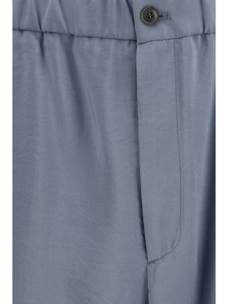 wide-leg silk-blend trousers by Selfnex