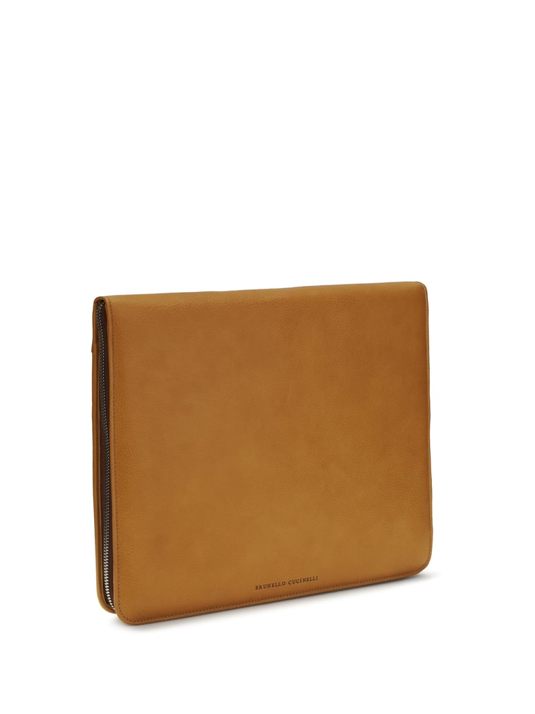 laptop case natural calf leather by Selfnex