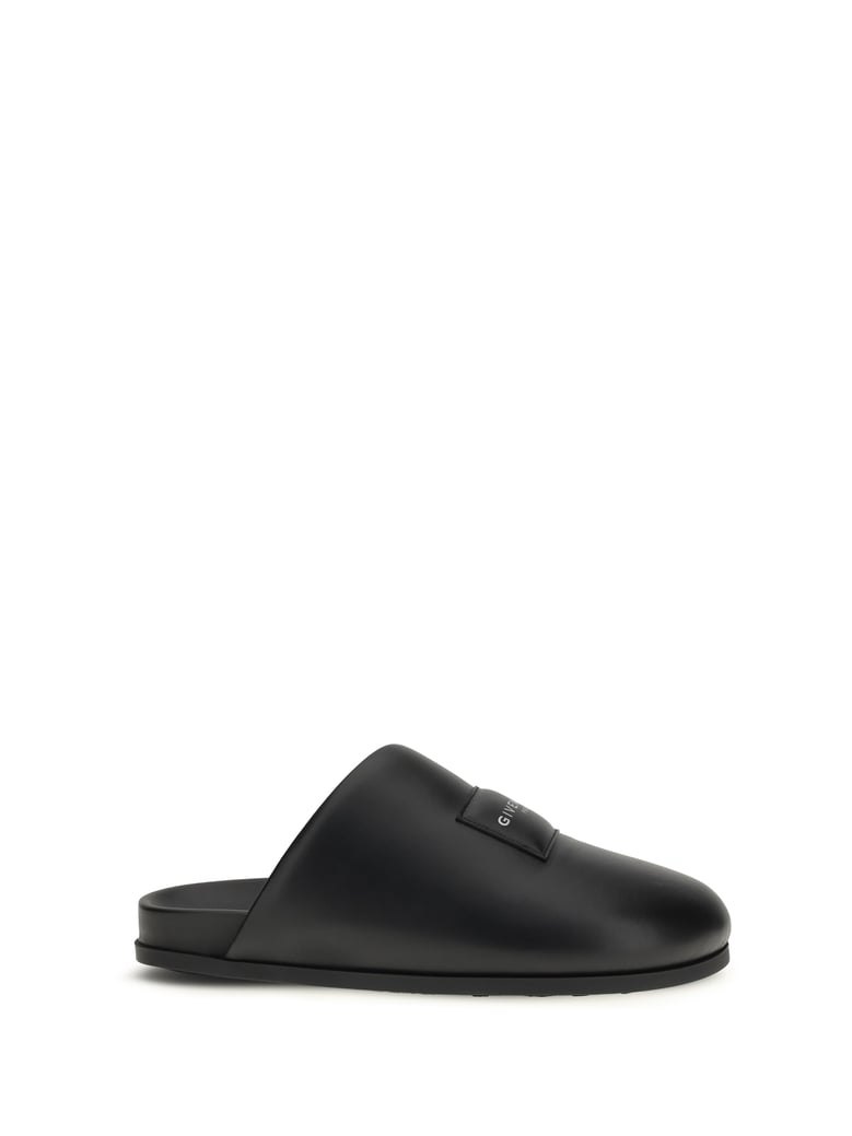 leather mules black by Selfnex