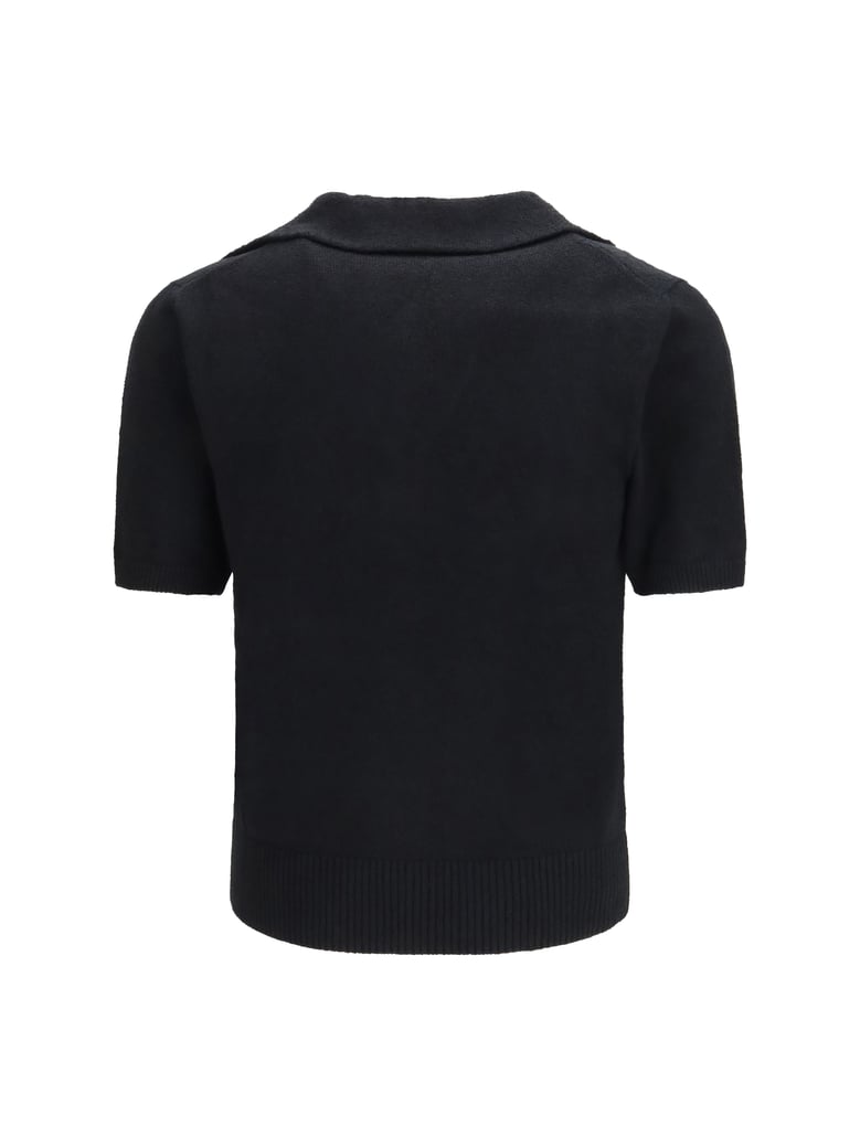 polo shirt cotton-blend black by Selfnex