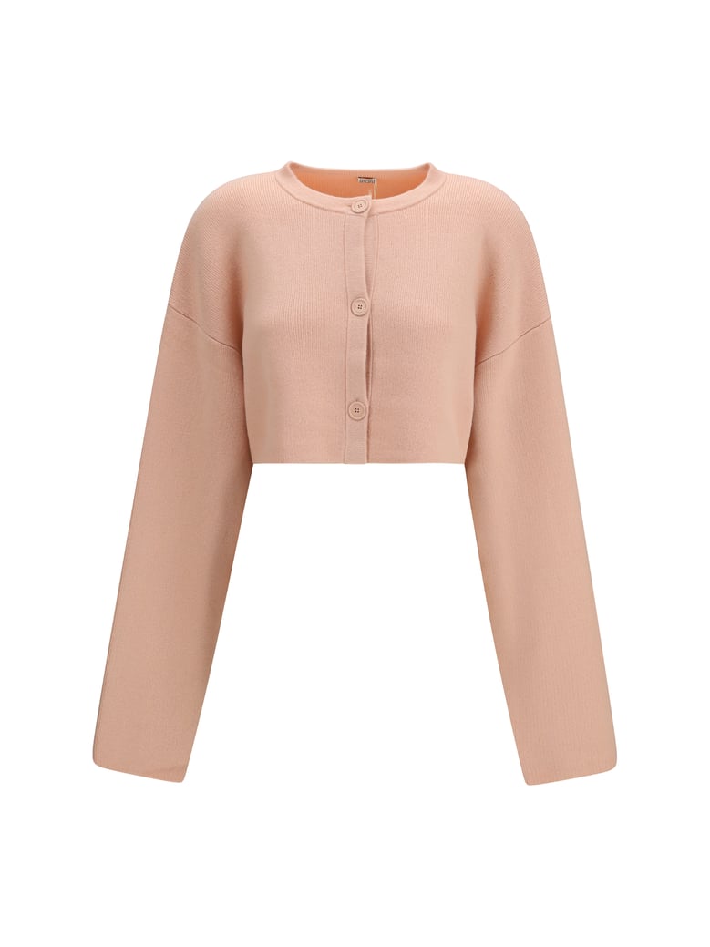 cropped crewneck cardigan flamingo by Selfnex