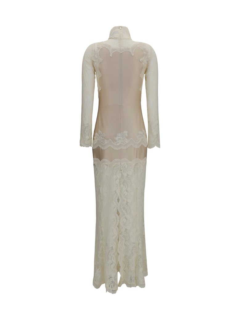 dress, lace and jersey, ivory by Selfnex
