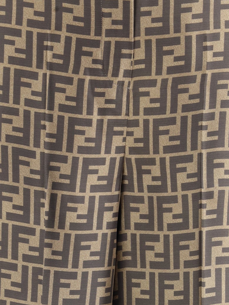 pants monogram silk tobacco by Selfnex