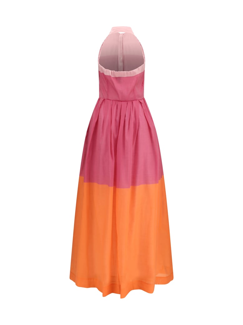 dress eglelong orange/pink silk-cotton by Selfnex
