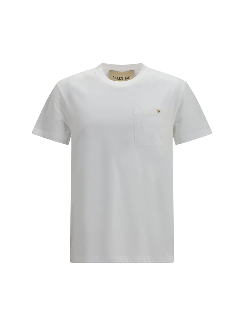 cotton t-shirt vlogo white by Selfnex