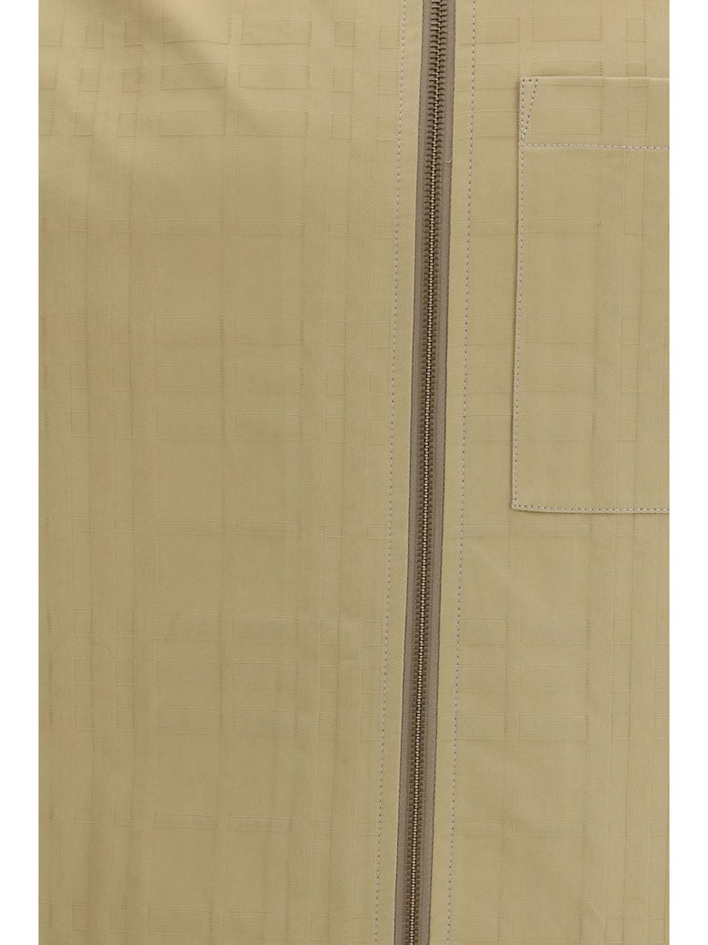 shirt jacket check cotton sandstorm beige by Selfnex
