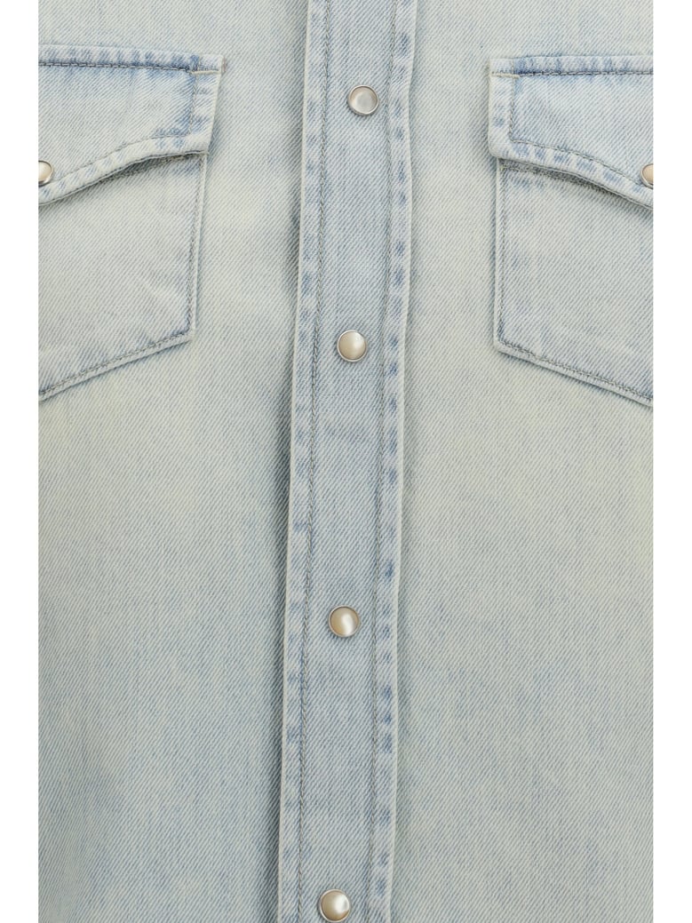 shirt western light blue denim by Selfnex
