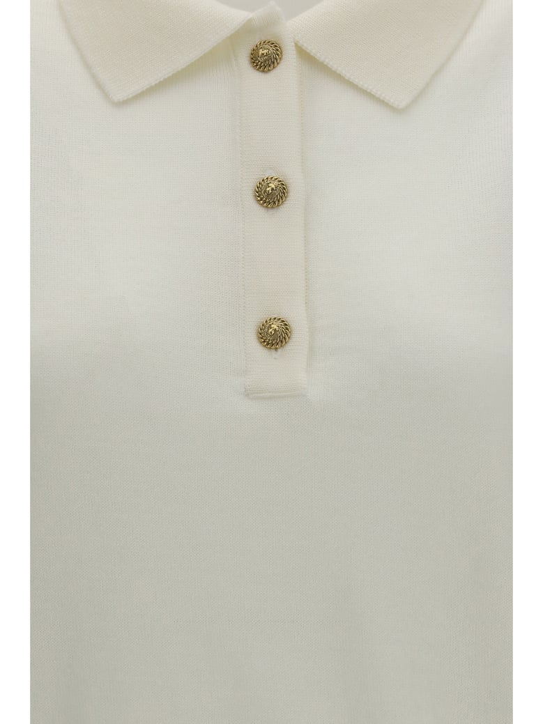 polo top wool white by Selfnex