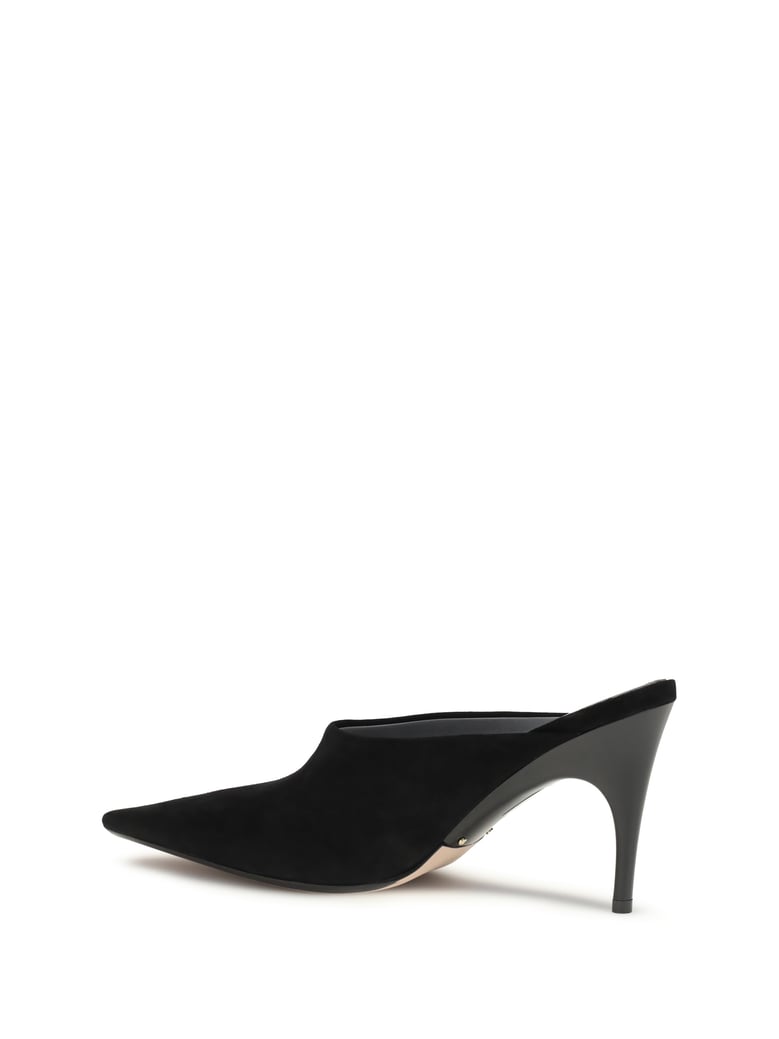 mule pumps duchesse suede black/gold by Selfnex