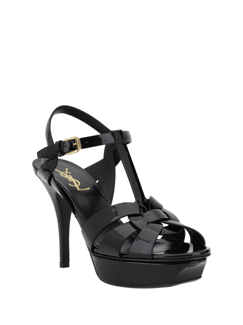 sandals tribute patent leather black by Selfnex