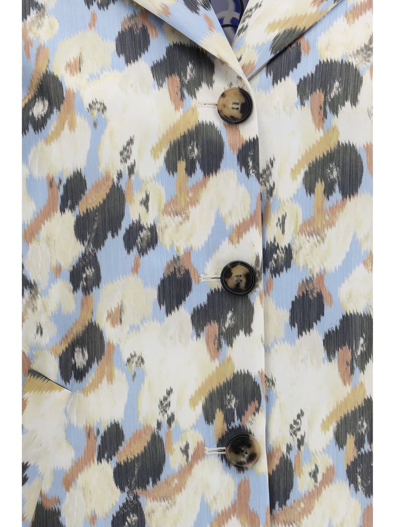 parka coat printed light blue by Selfnex