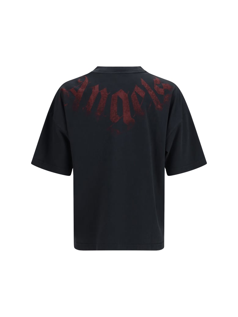 t-shirt big neck logo black/burgundy by Selfnex