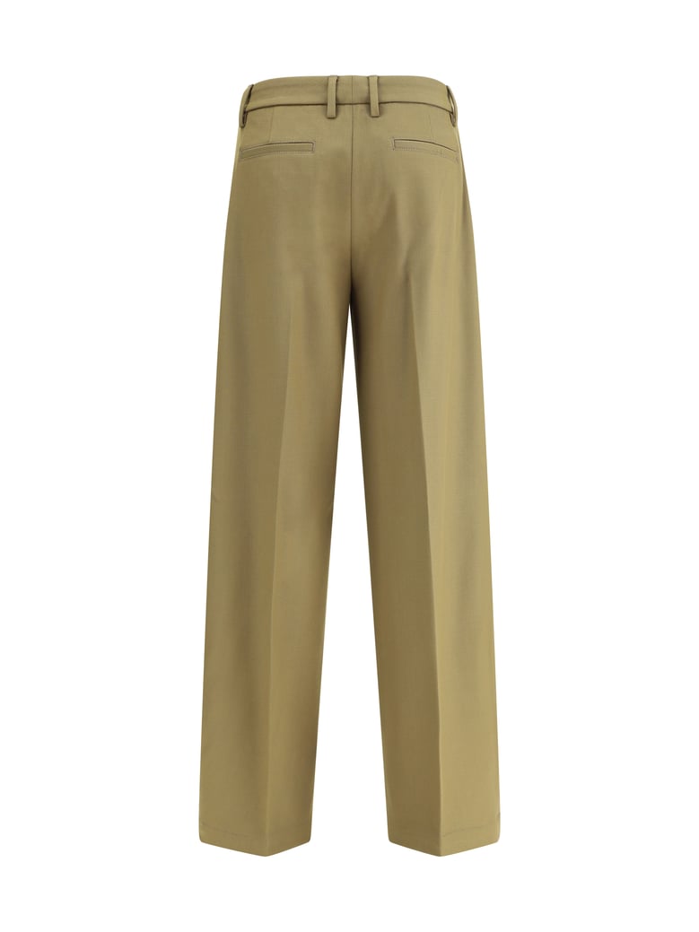 pants virgin wool olive by Selfnex