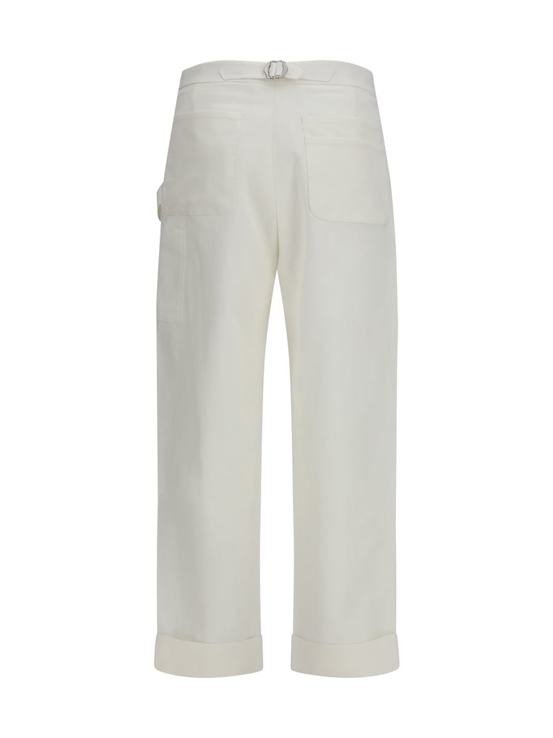 carpenter pants cotton white by Selfnex