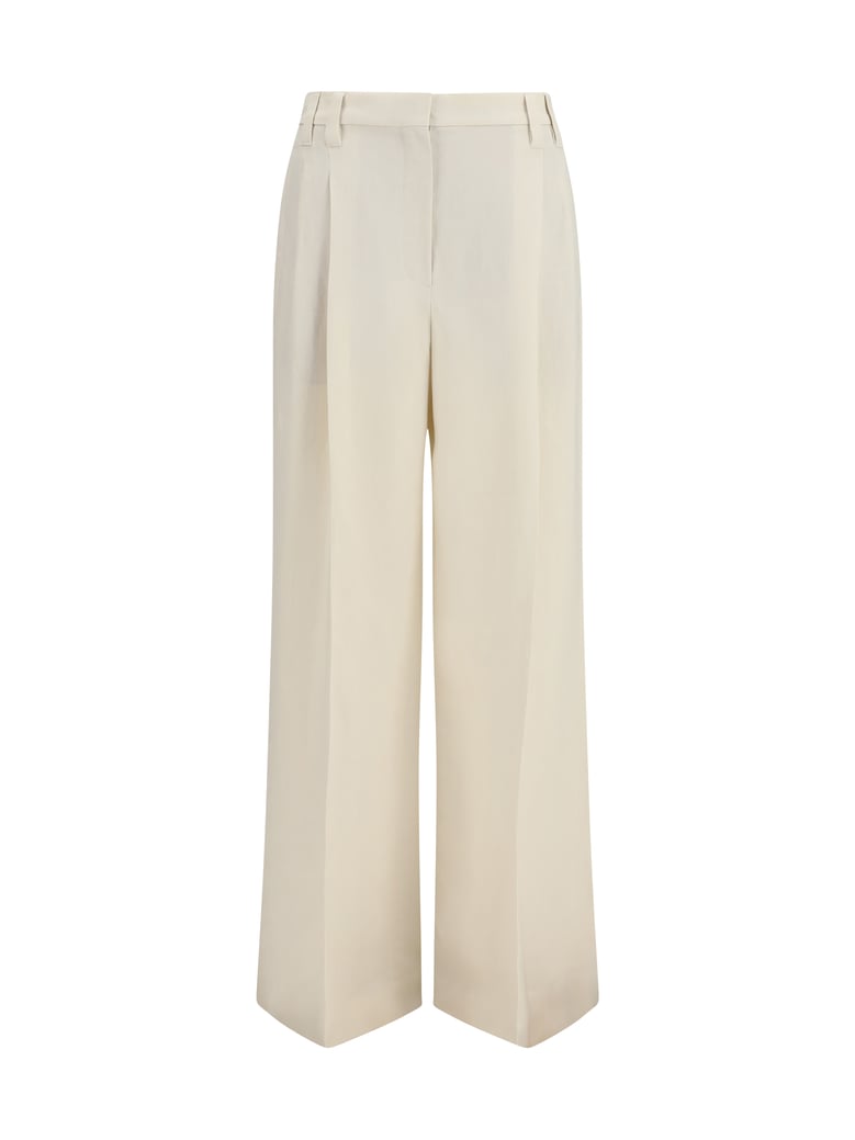 wide trousers in fluid twill by Selfnex