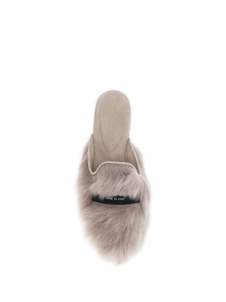 mules sheepskin grey by Selfnex