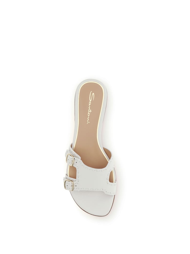 sandals leather white by Selfnex