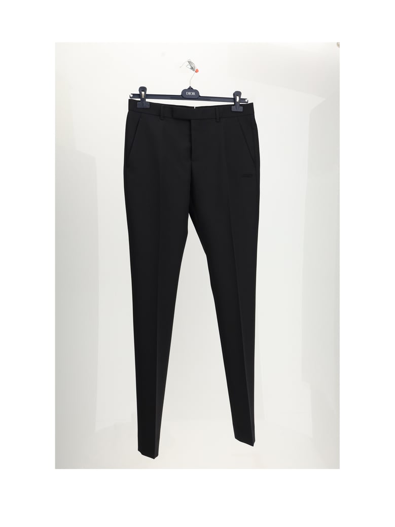 trousers black mohair-blend by Selfnex