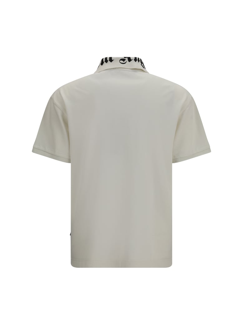 polo shirt neck logo off-white/black by Selfnex