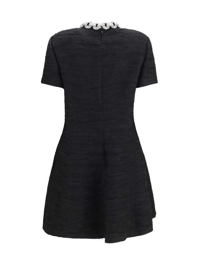 mini dress embroidered black/silver by Selfnex