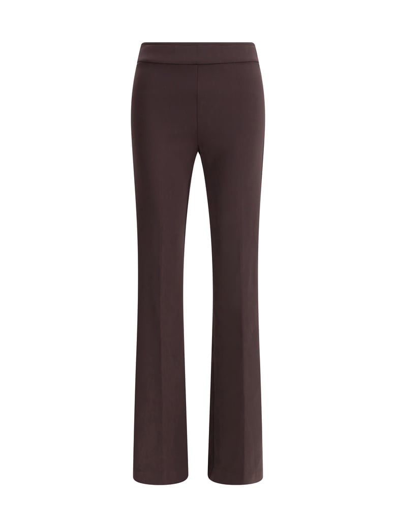 pants flared stretch brown by Selfnex