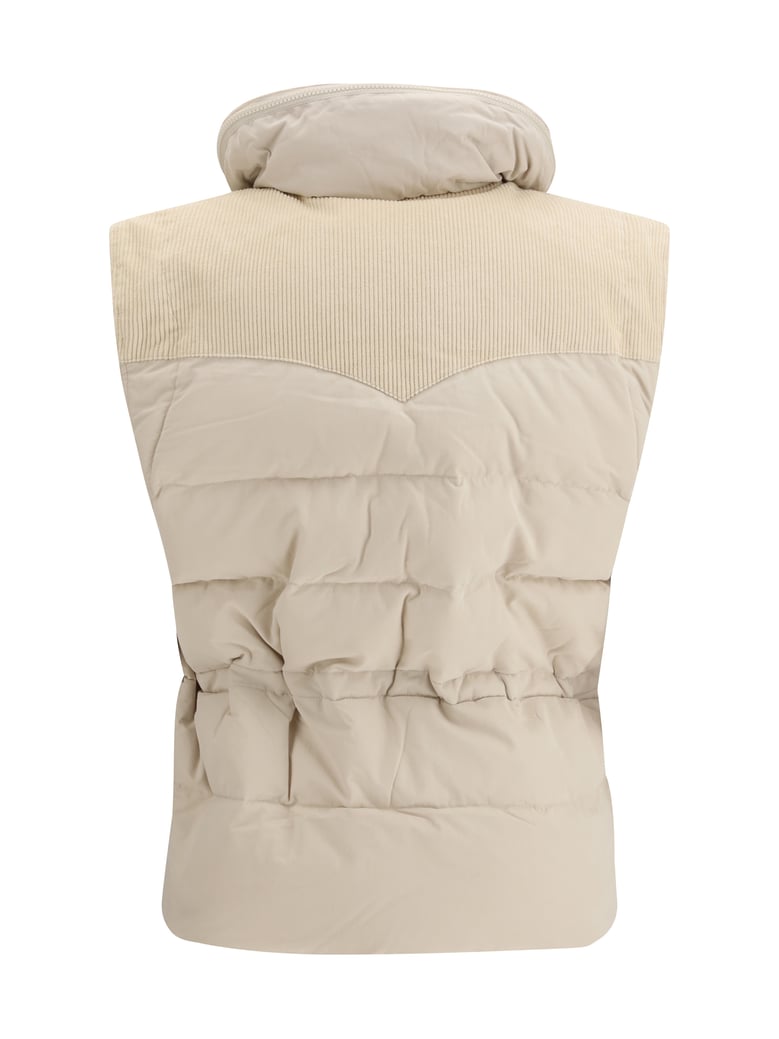 padded gilet olfa ecru by Selfnex