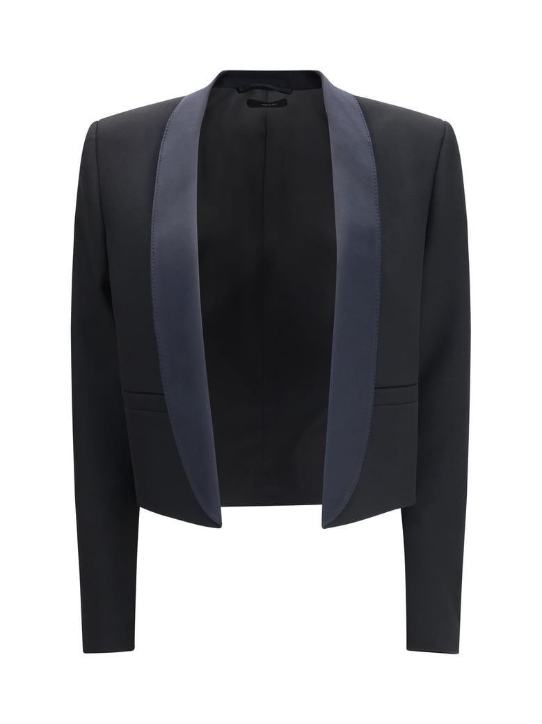 cropped single-breasted jacket black/deep blue navy by Selfnex