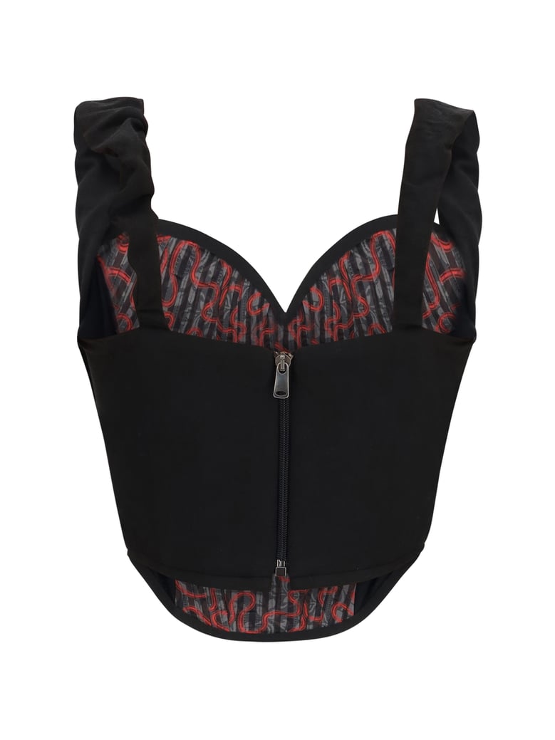 corset top sunday satin black by Selfnex