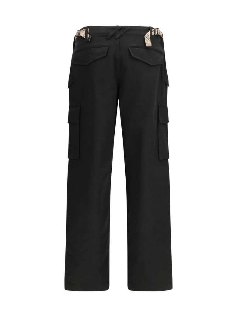 cargo trousers black cotton twill by Selfnex