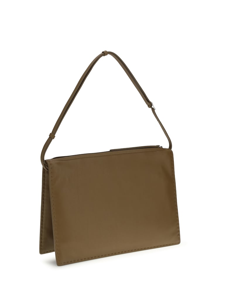 glove clutch caramel/silver by Selfnex