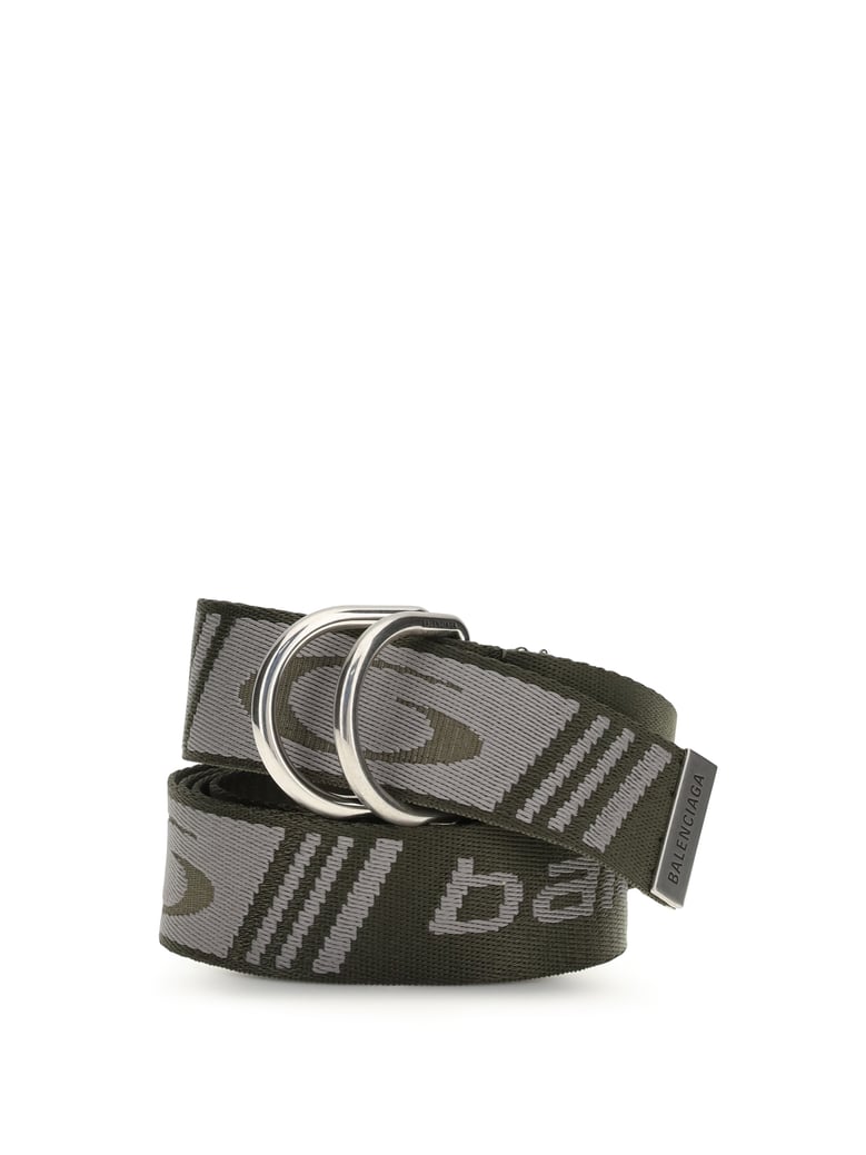 belt d-ring jacquard khaki/grey by Selfnex