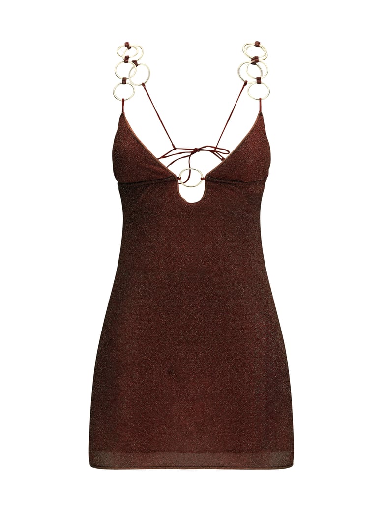 mini dress lumière ring chocolate by Selfnex