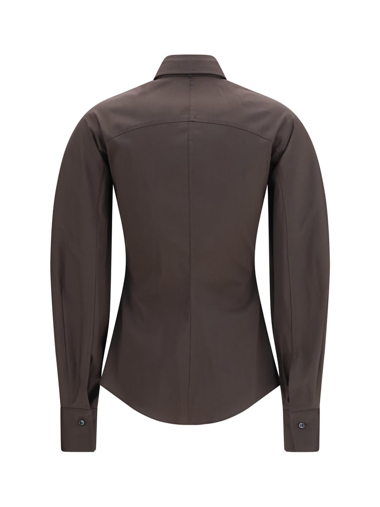cotton-blend shirt with tie by Selfnex