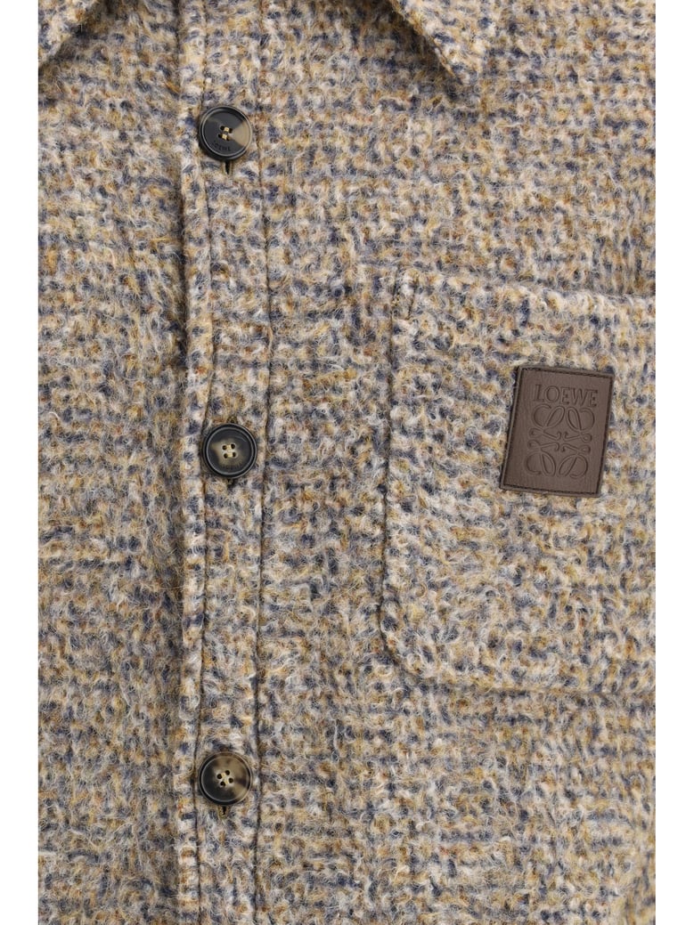 overshirt mélange wool beige/blue by Selfnex