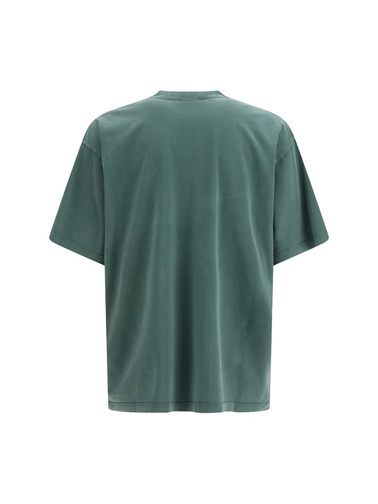 t-shirt embroidered logo dark green/red by Selfnex