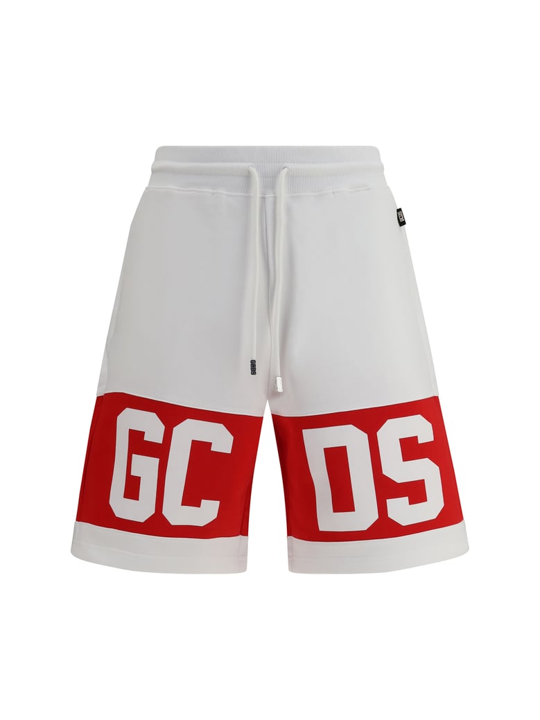 sweat shorts band logo optic white/red by Selfnex