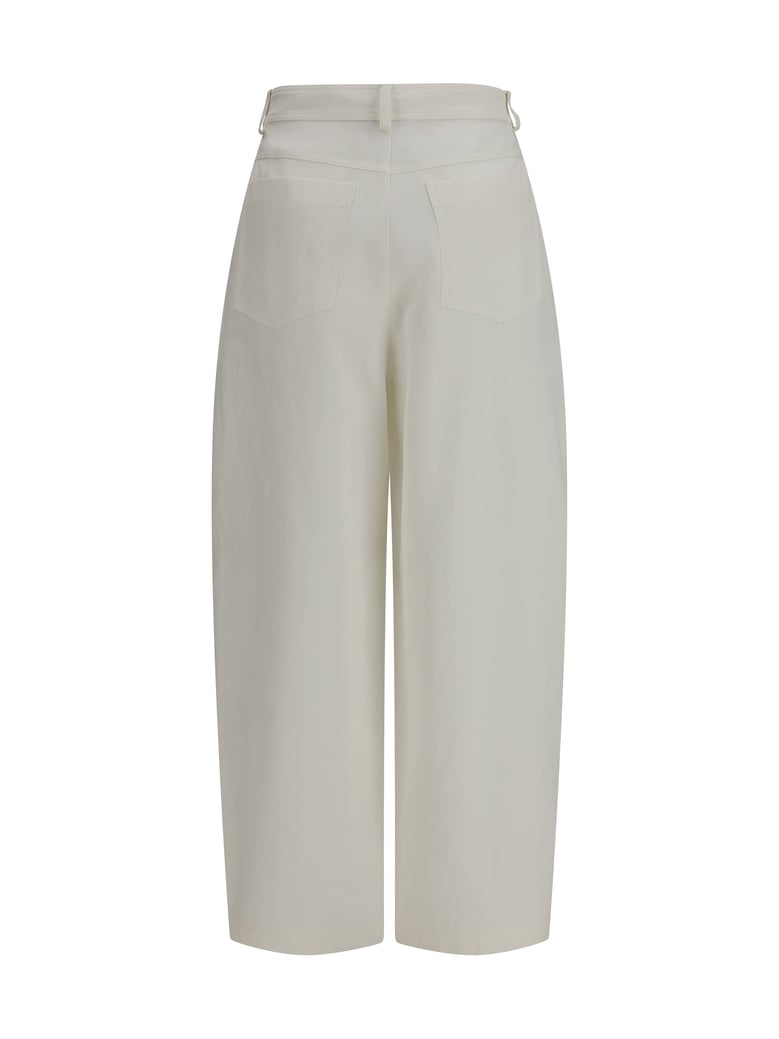 jeans barrel fit white by Selfnex