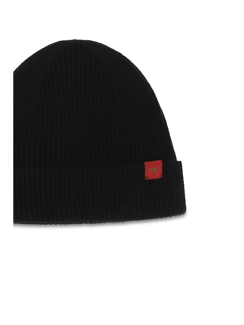 wool beanie hat black by Selfnex