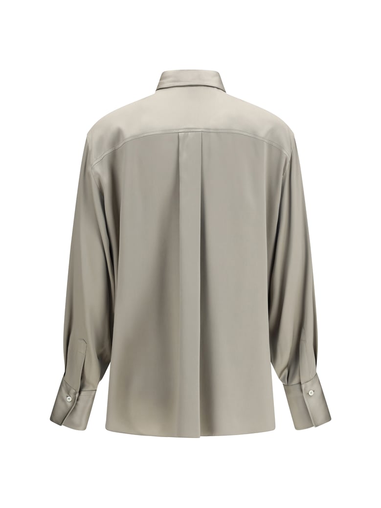 silk satin shirt, rosemary by Selfnex
