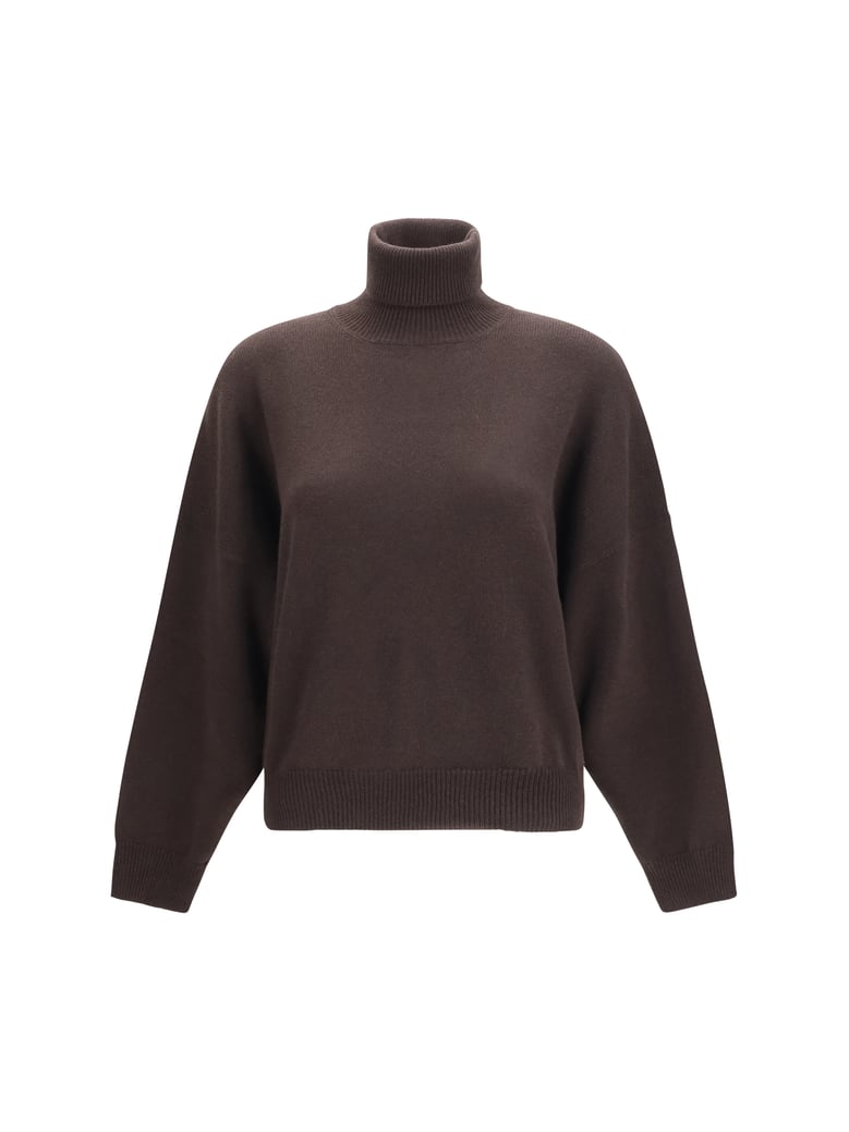 cashmere turtleneck sweater — coffee by Selfnex