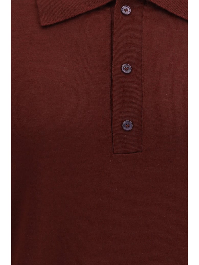polo shirt vlogo bordeaux by Selfnex
