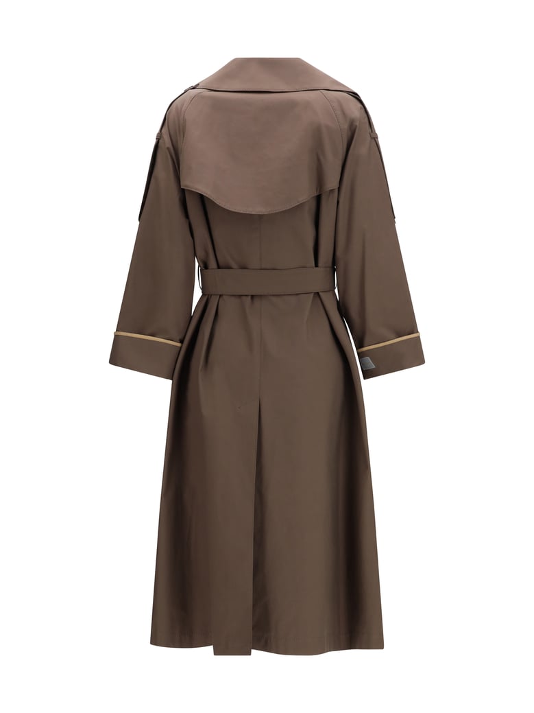 trench coat the cube cotton-blend chocolate by Selfnex